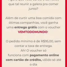 Entrega grátis no IFood