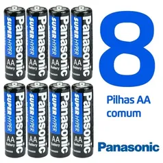 [R$ 1 CADA] Pilha Panasonic AA Leve 8 E Pague 6