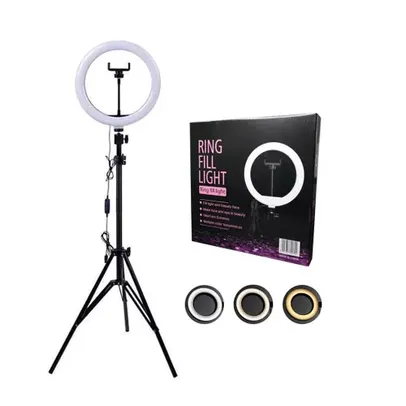 Super Ring Light Led 10 Polegadas 26Cm Com Tripé 2M