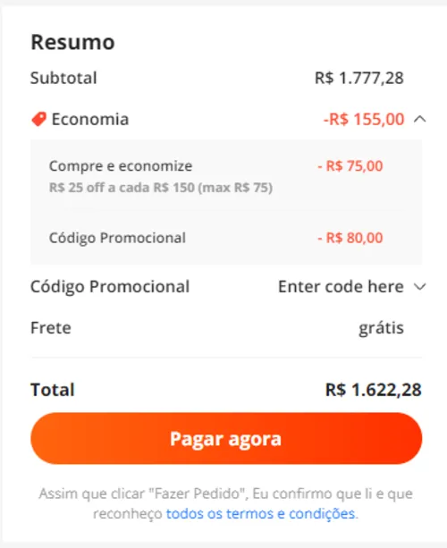 Imagem na descrição da promoção