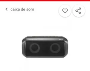 Caixa Bluetooth LG Speaker PK3-N.ABRALLK 16W | R$140