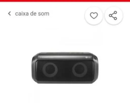 Caixa Bluetooth LG Speaker PK3-N.ABRALLK 16W | R$140