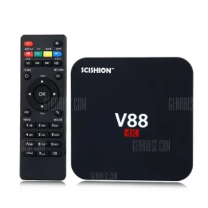 SCISHION V88 TV Box Player Rockchip 3229 Quad Core  -  EU PLUG  BLACK por R$ 82
