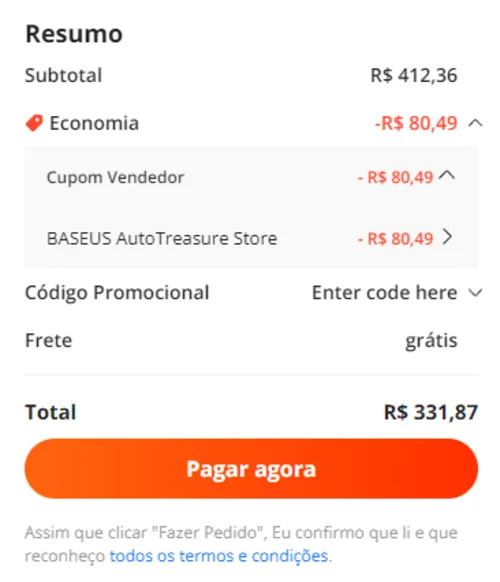 Imagem na descrição da promoção