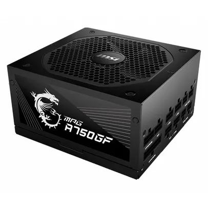 Fonte MSI MPG A750GF, 750W, 80 Plus Gold, Modular, PFC Ativo, Bivolt, Preto - 306-7ZP0B22-CE0