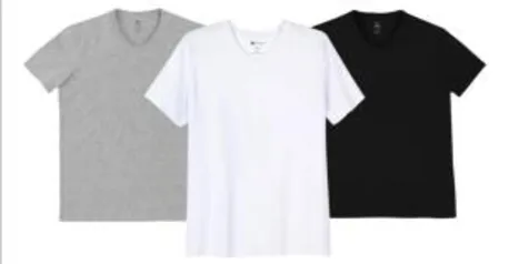 3 camisetas básicas Hering, Gola V, XG | R$20