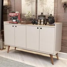 [CC Shoptime] Aparador Buffet Retrô 4 Portas Classic Dallas - Off White R$ 200