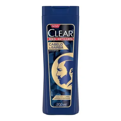 [3 uni. 7,39 cada] Shampoo Anticaspa Clear Men Cabelo E Barba 200ml