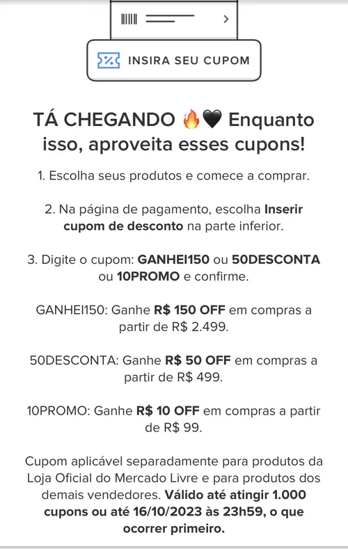 Imagem na descrição da promoção