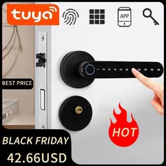 Tuya Fechadura digital Fingerprint Smart Door Lock 