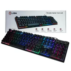 Teclado Gamer Semi Mecânico Luminoso Pc Ps4 Xbox Abnt2 Usb - LIBA