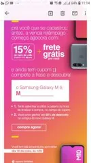 [Americanas] Promoção Galaxy M - Cupom de desconto