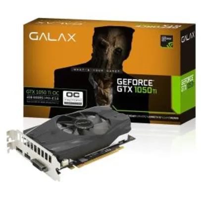 Placa de Vídeo Galax NVIDIA GeForce GTX 1050 Ti 4GB, DDR5 - 50IQH8DSC7CB - R$ 690