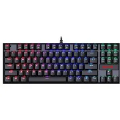 Teclado Mecânico Gamer Redragon Kumara K552 RGB, Switch Blue, ABNT2, Black R$ 259