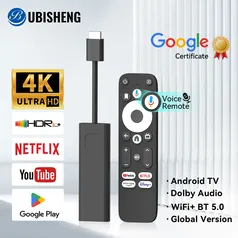 [Com taxa] TV Box GD1 4K Google STICK Google Certified 2GB/16GB 