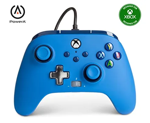 [Internacional] Controle para Xbox PowerA com fio, Xbox Series X|S, Xbox One - Xbox Series X, azul