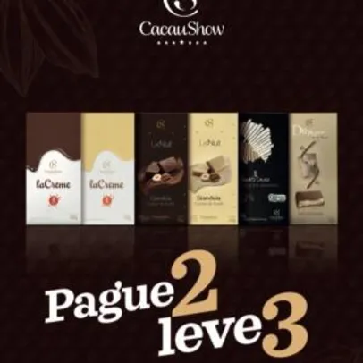Grátis: ChocoWeek Cacau Show: Pague 2 e Leve 3 | Pelando