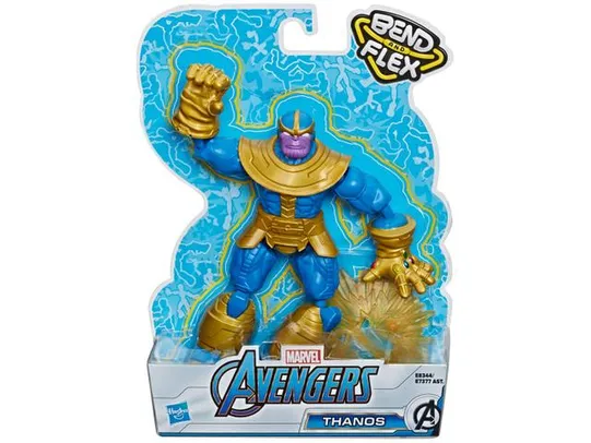 Boneco Thanos Marvel Vingadores Bend and Flex - 22,8cm com Acessórios Hasbro | R$50