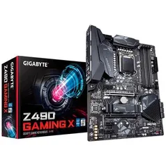 PLACA-MÃE PARA INTEL GIGABYTE Z490 GAMING X LGA 1200 ATX R$1200