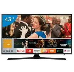 (PELO APP) Smart TV 43" Samsung 4K/Ultra HD 43 MU6100