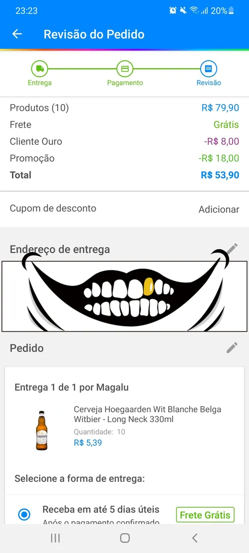 Imagem na descrição da promoção