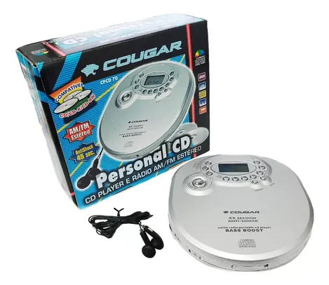 Disc Man - CD Player E Radio AM/FM Portátil Cougar