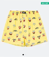 Cueca Samba Canção Tricoline Estampa Bob Esponja | R$ 18