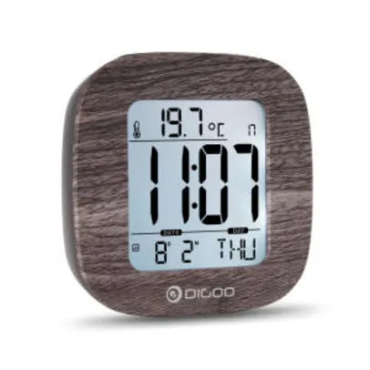 Relógio Eletrônico Multifuncional Digital Digoo DG-C1 com Termômetro - Preto | R$13
