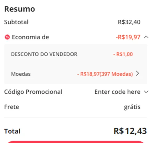 Imagem na descrição da promoção