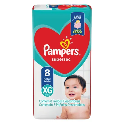 Foto do produto Fralda Pampers Supersec - XG - 8 Unidades