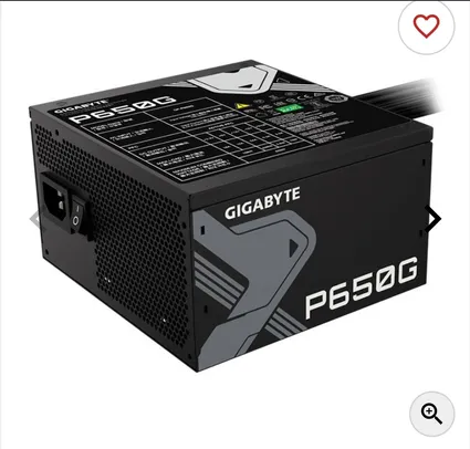 FONTE GIGABYTE P650G, 650W, 80 PLUS GOLD, PRETO, GP-P650G