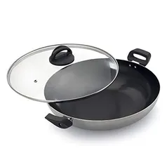 Panela Wok Antiaderente Interno e Tampa de Vidro 28 cm R$54