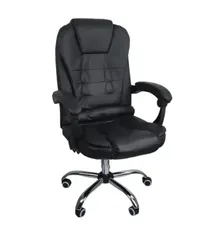 Cadeira de Escritório Presidente Webshop, Até 120KG, Reclinável, Ergonômica, Preto