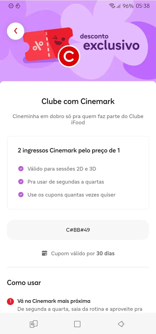 Imagem na descrição da promoção