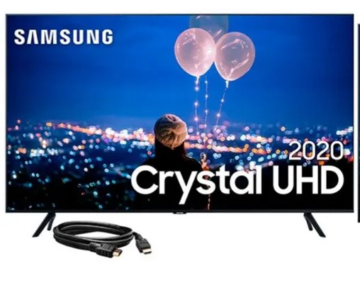 Samsung 50" TU8000 4k UHD + Cabo HDMI 3 mts | R$2175