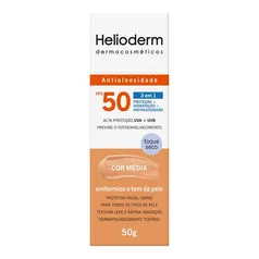 Protetor Solar Facial Helioderm FPS50 Com Cor 50g