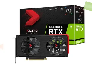 Placa de Vídeo PNY NVIDIA Geforce RTX 3060 XLR8 Gaming REVEL EPIC-X RGB Dual Fan Edition, LHR, 12GB, GDDR6, DLSS, Ray Tracing, VCG306012DFXPPB