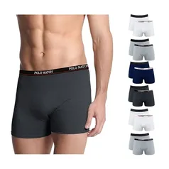 Kit com 12 Cuecas Boxer Cotton Basic - Polo Match | R$90