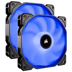 Cooler Fan Corsair AF140, 2 Unidades, 140mm, LED Azul, 62 CFM, Preto - CO-9050090-WW