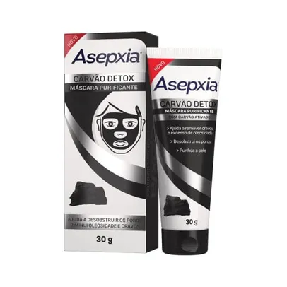 Asepxia Máscara Peel Off Carvão Detox - Mascara Purificante 30g