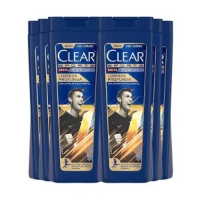 Saindo por R$ 52: Shampoo Anticaspa Clear Limpeza Profunda 400Ml - 6Un R$52 | Pelando