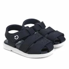 Chinelo Infantil Grendene Kids Cartago Dedo Velcro Masculina - Cinza