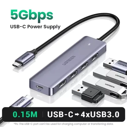 HUB USB C - 60Hz Para HDMI 4K 2.0 RJ45 3.0 PD Adaptador Alumínio MacBook Pro Air Surface 7 Ugreen