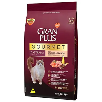 Ração Para Gatos Castrados Gran Plus Gourmet Salmão E Frango 10,1Kg