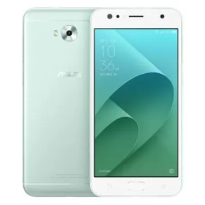 Smartphone Asus 4 Selfie Dual Chip Android 7 Tela 5.5" Snapdragon 64GB 4G Wi-Fi Câmera Traseira 16MP Dual Frontal 20 + 8MP - Verde - R$899