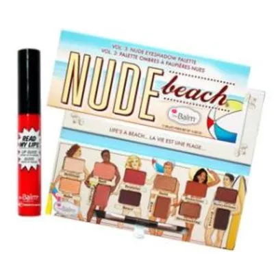 The Balm Nude Beach + Read My Lips Hubba Hubba - R$209