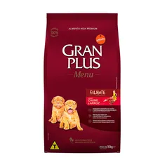 Ração GRANPLUS CAES MENU FILHOTE CARNE E ARROZ - 15kg