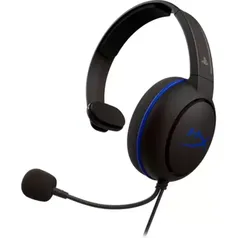 Headset Gamer HyperX Cloud Chat, Drivers 40mm, PS5 e PS4, P3, Preto e Azul - HX-HSCCHS-BK/AM