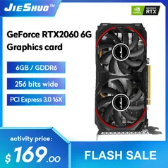 Placa de vídeo RTX 2060 6gb Jieshu nova!