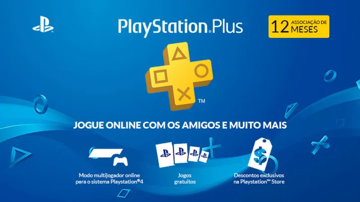 Assinatura 12 meses PlayStation Plus | R$140